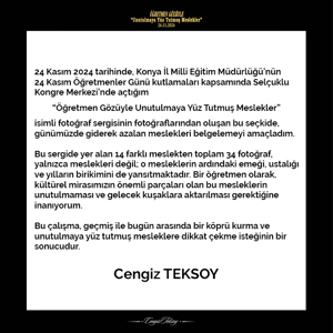 ÖĞRETMEN GÖZÜYLE UNUTULMAYA YÜZ TUTMUŞ MESLEKLER